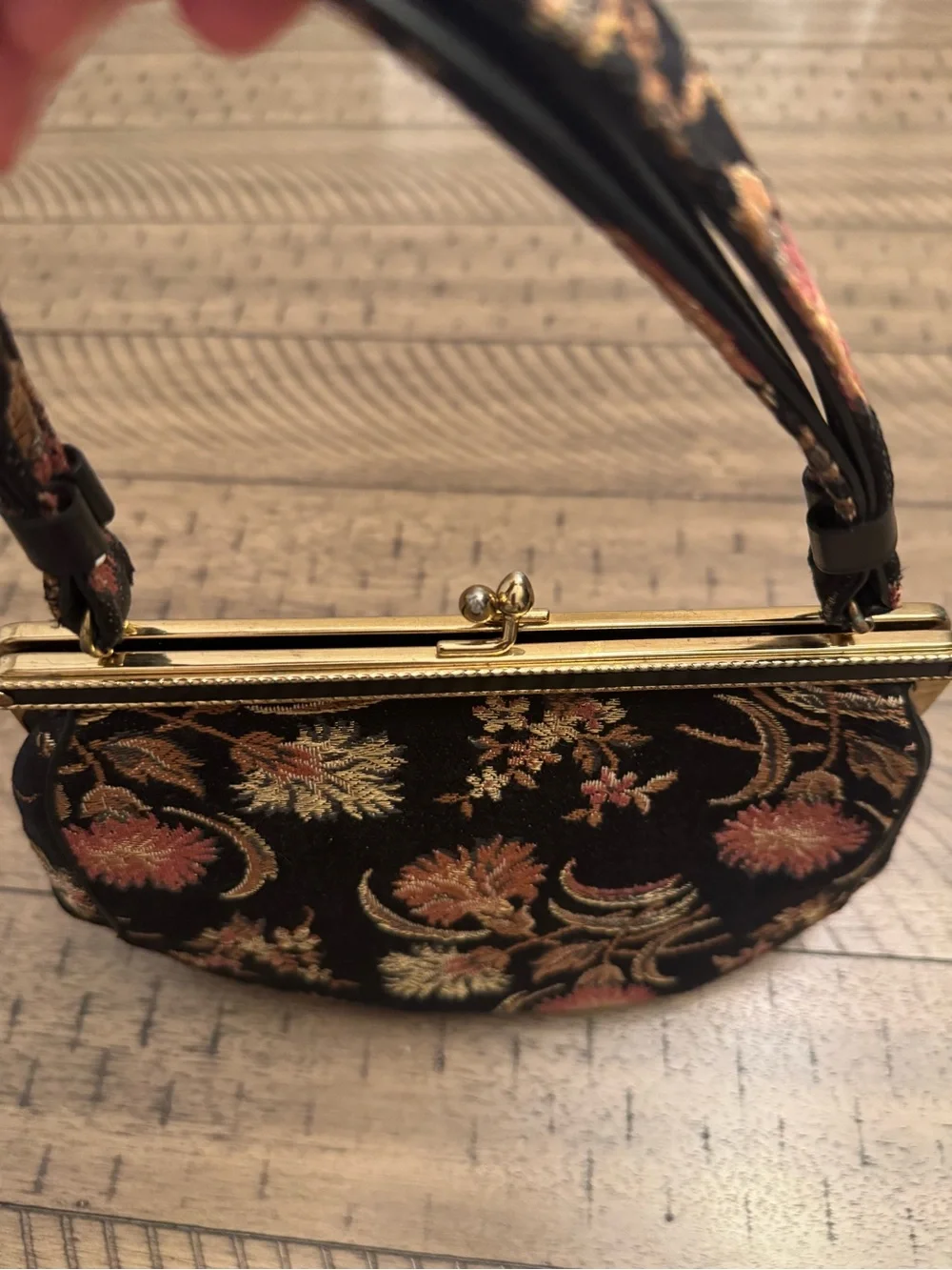 Vintage CARA Floral Elegant Handbag, 80s